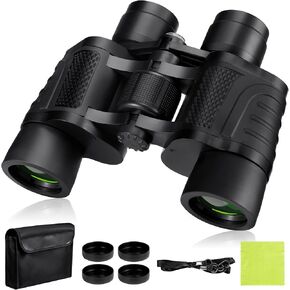 Binoculars, Waterproof Binoculars for Adults High Powered, Bird Watching Binoculars for Adults and Kids, Foldable Binoculars with Strap for Hunting, Bird Watching, Travel, Hiking, Concert