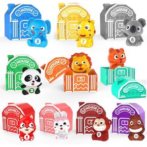 Learning Toys for 1 2 3 Year Old Toddlers, 20Pcs Animal Toys Montessori Counting, Matching, Sorting & Stacking Fine Motor Games, Christmas Birthday Easter Gift for Baby Boys Girls Age 12-18 Months