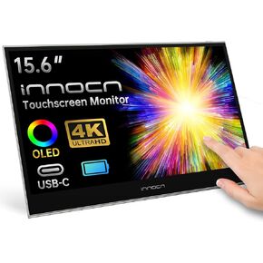 INNOCN 15.6 inch OLED 4K Portable Monitor USB Type C External Monitor for Laptop PC Mac Tablet PS4 Xbox Switch