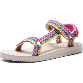 Muboliy Women's Sandals Casual Summer Water Sandals with Arch Support Yoga Mat Insole Outdoor Wadable Hiking Sandals