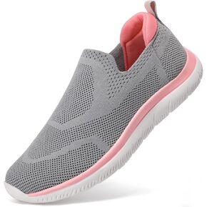 STQ Slip On Sneakers for Women Lightweight Walking Shoes Comfortable Breathable Mesh with Arch Suuport