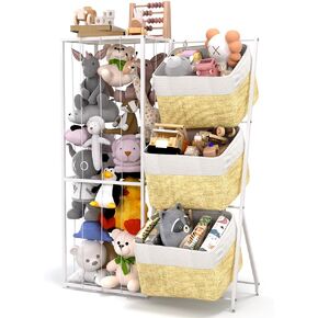 Stuffed Animal Toy Storage Organizer Animal Zoo Holder Soft Toy Organizer for Boys Girls Bedroom Kid Room Nursery Play Room Gift for Toddler Kid