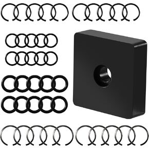 10-Pack 1/2" and 3/8" Impact Retaining Ring Clip with O-Ring for Milwaukee Electric or Pneumatic Impact Wrenches, Includes Anvil Retaining Ring Install Tool, Compatible with Cordless and Air Wrenches