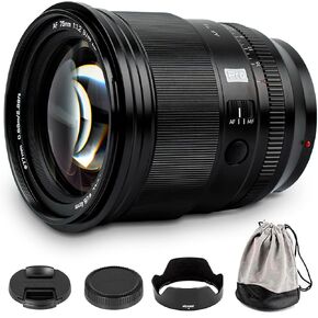VILTROX 75mm f/1.2 F1.2 Pro XF Fuji X-Mount Ultra Wide Angle Autofocus APS-C Prime Lens for Fujifilm X-Mount Camera X-A7 X-S10 X-T200 X-T100 X-T20 X-T30 X-T3 X-T4 X-E2 X-E2S X-E4 Black
