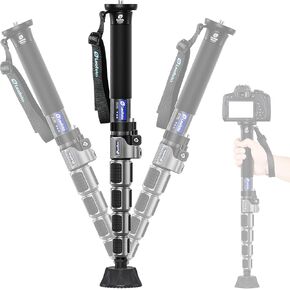 Carbon Fiber Camera Monopod, Lightweight Travel Monopod with Quick Lock System for DSLR, DV, Video Camcorder, Phone Holder, Weight 0.6kg/1.32lb, Maximum Load 30kg/66lb