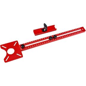 4 in 1 Router Milling Groove Bracket,Aluminum Alloy Router Milling Groove Bracket,Cabinet Hardware Jig,Adjustable Router Jig Tool for Woodworking(400mm+slottin-EdgeMilling)