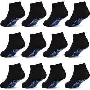 Tphon Toddler Baby Non Slip Socks, Anti Skid Socks for 0-7 Years Kids Boys Girls for Crawling Walking 12 Pairs