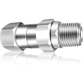 Pressure Washer Swivel, M22 14mm Swivel Stainless Steel Pressure Washer Gun Swivel, 360 Degree Kink Free Swivel Fitting for Pressure Washer Gun/Hose - Maximum Range 4500 PSI