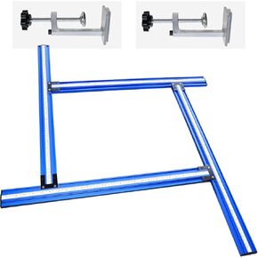 Adjustable Router Template, Variable Router Jig for Creating Square and Rectangular Recesses, Slots, and Face Panel Molds, Working Area 23.6" x 23.6", Aluminum, Blue