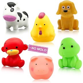 Bathtub Toys for Toddlers 1-3 - Mold Free No Hole Baby Kids Infant Bath Toys 6-12-18-24 Months Water Pool Toys Age 1 2 3 4 5 6 Shower Gifts for Boys Girls 1-6 Year Old Newborn Bathtime Essentials