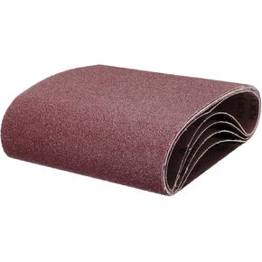 uxcell 5pcs 8" x 19" Sanding Belts 120 Grits Aluminum Oxide Abrasive Belt Sander Paper Sanding Papers for Metal Wood Grinding Polishing, Reddish Brown