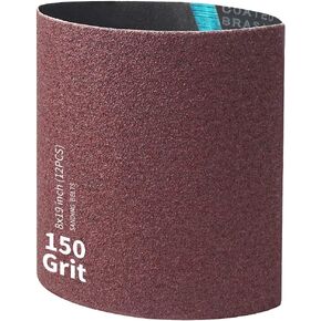 8 inch x 19 inch 120 Grit Sanding Belts, Belt Sander Accessories for Woodworking, Floor Polishing, 12 Pack Aluminum Oxide Sander Belts