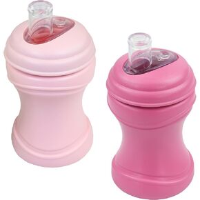 Re-Play 8oz Pack of 2 Transition Sippy Cups for Baby Toddler, Medical Grade Silicone Soft Spout & Travel Lid, Easy to Hold Hourglass Shape, Made in USA from Recycled Milk Jugs - Princess in Saudi Arabia