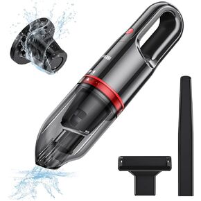 Cordless Car Vacuum Cleaner with 8KPa Suction,Handheld Vacuum with Rechargeable Battery,Portable Small Hand Vac for Office Home Car Interior Keyboard Cleaning,Wet and Dry Dust Buster