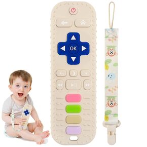 3 Pack Silicone Baby Teething Toys,baby Remote Control Toy,Remote Teether for Babies 3-24 Months,Baby Remote Teething Toys,Teething Relief Toys 6-12 Months,Teething toys BPA Free Refrigerator Safe.