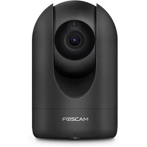 FOSCAM Home Security Camera R4S 4MP WiFi IP Camera,Wireless Baby Monitor with AI Human Detection Sound Detection 33ft Night Vision 2 Way Audio Camera Compatible with Alexa Black