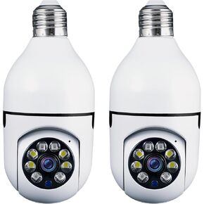 Security Camera, Two Way Talk 1080P HD Video WiFi Smart Camera, Indoor Outdoor Night Vision 360 Degree Motion Detection with SD Card (Pack of 2)
