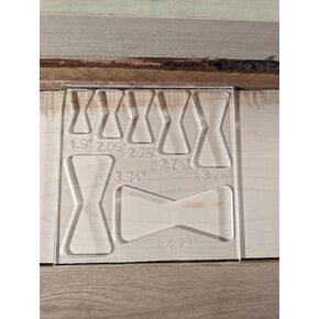 1/4" Thick 7.2 x 7.2" Chisel Free Design Butterfly/Bowtie Template for Router Projects