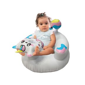 Baby Sitting Support for 3 6 9 12 24 Months Infants, Inflatable Baby Seats for Sitting Up Nontoxic PVC Toddlers Sofa Chair Sit Me Up Floor Seat for Baby Girl Boy, Unicorn