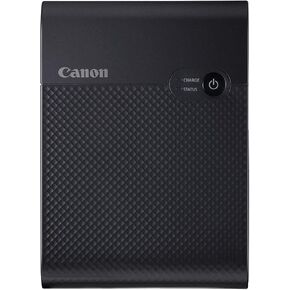 Canon SELPHY Square QX10 Portable Photo Printer, Wi-Fi Connectivity, USB Charging, Dye Sublimation Printing, 100 Year Print Life, Square Photo Paper, SELPHY Photo Layout App INTL Model (Black)