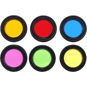 6pcs Telescope Filters, Telescope Eyepieces Colorful Filter Set for 1.25in Telescope Eyepiece, Universal Standard Inch Thread, for Moon/Nebula/Planet/Astronomy