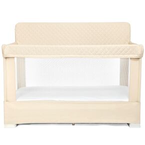Baby Delight Lunaire Full Size Crib & Playard | Breathable Mesh Baby Crib | Tool-Free Assembly Baby Bed | 100% GOTS Certified Organic Cotton Fabric | Organic Sage