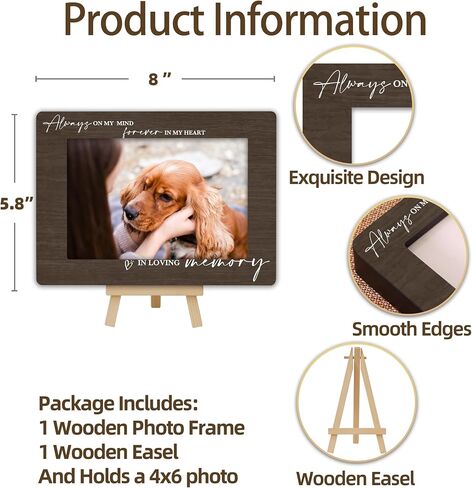 Bear Balloons Photo Frame, Me & My Brother Wooden Picture Frame with Easel, 4x6 Photo Insert, Newborn Gifts, Nursery Decor - A07 in Saudi Arabia