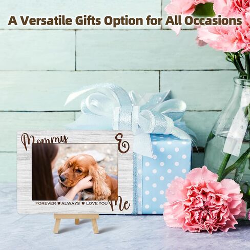 Bear Balloons Photo Frame, Me & My Brother Wooden Picture Frame with Easel, 4x6 Photo Insert, Newborn Gifts, Nursery Decor - A07 in Saudi Arabia