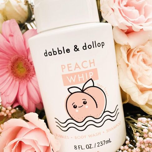 Dabble & Dollop Honeydew Melon + Vanilla Body Wash & Shampoo - 3 in 1 Natural Bubble Bath for Kids, USA-Made, Paraben & Sulfate Free, Vegan, Gluten-Free, Tear-Free (Pack of 2) in Kuwait