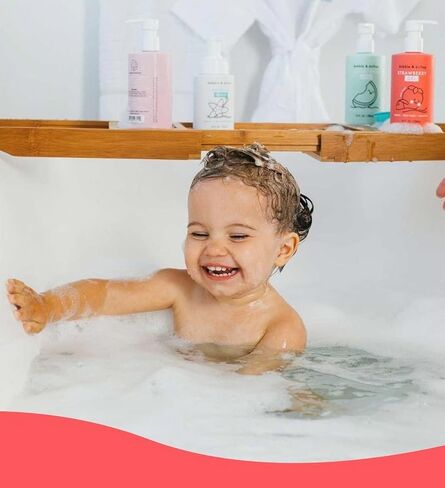 Dabble & Dollop Honeydew Melon + Vanilla Body Wash & Shampoo - 3 in 1 Natural Bubble Bath for Kids, USA-Made, Paraben & Sulfate Free, Vegan, Gluten-Free, Tear-Free (Pack of 2) in Kuwait