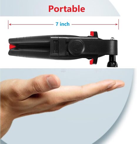 Phone Tripod Stand,Tripod for iPhone,Portable Mini Tripod with Wireless Remote and Rotate/Tilting Phone Holder for Video Recording/Vlogging,Tripod for Cellphone/Gopro and DSLR Camera (red in Saudi Arabia