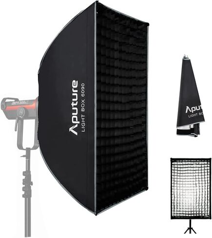 Aputure Light Box 6090 مستطيل Softbox مع شبكة للصور الفوتوغرافية للمنتج تصوير فيديو لـ Amaran 60c/60x 200/100d، Aputure LS 300d II 300x 600d pro 120d ii LED ضوء الفيديو (60x90) in Kuwait