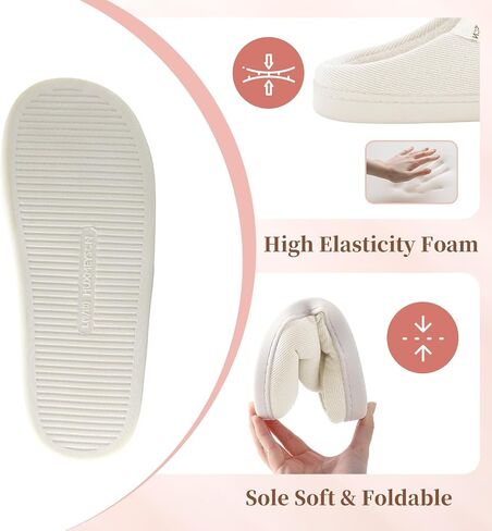 HUXMEYSON Slippers for Women, Womens Slippers Indoor Outdoor with Memory Foam, Cozy & Warm House Slippers for Woman with Anti-Slip Rubber Sole in Kuwait