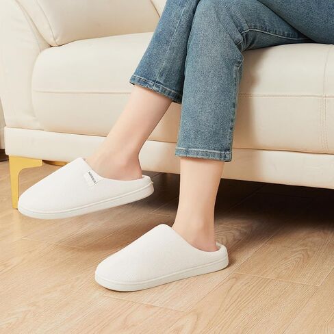 HUXMEYSON Slippers for Women, Womens Slippers Indoor Outdoor with Memory Foam, Cozy & Warm House Slippers for Woman with Anti-Slip Rubber Sole in Kuwait