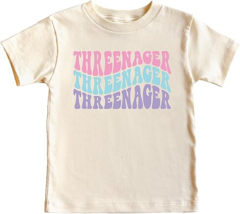 Threenager Groovy Adorable 3rd Birthday Shirt for Infant Baby Toddler Girls Third Birthday Outfit in Saudi Arabia