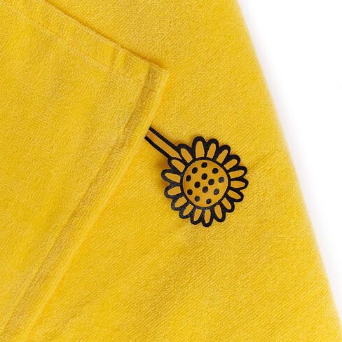 Milk&Moo Baby Boy Hooded Towels, 100% Turkish Organic Cotton Baby Washcloths, Oeko-TEX Certified Infant Hooded Towel, Baby Bath Towels Hooded, Ultra Absorbent, 27x47 Inch | 0-2 Age, Yellow in Saudi Arabia