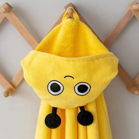 Milk&Moo Baby Boy Hooded Towels, 100% Turkish Organic Cotton Baby Washcloths, Oeko-TEX Certified Infant Hooded Towel, Baby Bath Towels Hooded, Ultra Absorbent, 27x47 Inch | 0-2 Age, Yellow in Saudi Arabia