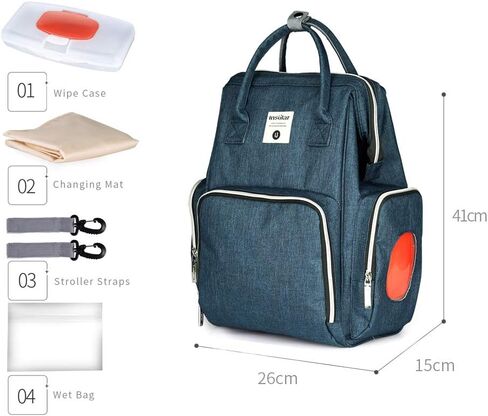 Diaper Bag Backpack,Maternity Large Nappy Bag, Mommy Travel Back Pack,Insulated Pockets,Water Resistant in Saudi Arabia