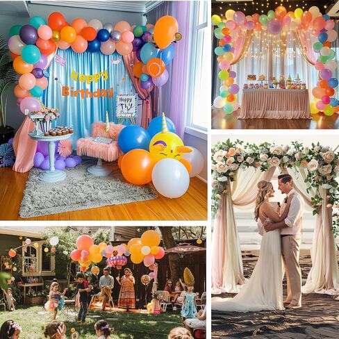 Gold Square Wedding Arch 6.6FTx6.6FT Backdrop Stand Metal Balloon Arch Stand Garden Arbor Frame for Wedding Birthday Party Baby Shower Photo Booth Background Decoration in Kuwait