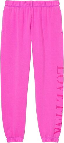 Victoria's Secret Ivy Fleece Campus Sweatpants Pure Black in Saudi Arabia