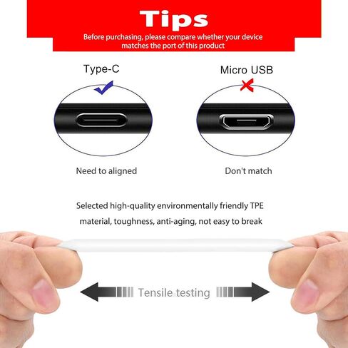 Wall Charger for AirPods 4 4th,AirPods Max 2024 Headphone,AirPods Pro 2/2nd 2023 Earbuds, Arlo Essential 2K Camera (2nd Generation),Ring Spotlight Cam Plus/Cam Pro Charging Power Cord USB C Cable in Kuwait