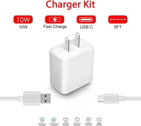 Wall Charger for AirPods 4 4th,AirPods Max 2024 Headphone,AirPods Pro 2/2nd 2023 Earbuds, Arlo Essential 2K Camera (2nd Generation),Ring Spotlight Cam Plus/Cam Pro Charging Power Cord USB C Cable in Kuwait