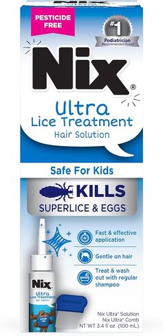 Nix Ultra Superlice Treatment, All-in-One Shampoo, 3 fl oz & Lice Removal Comb in Saudi Arabia