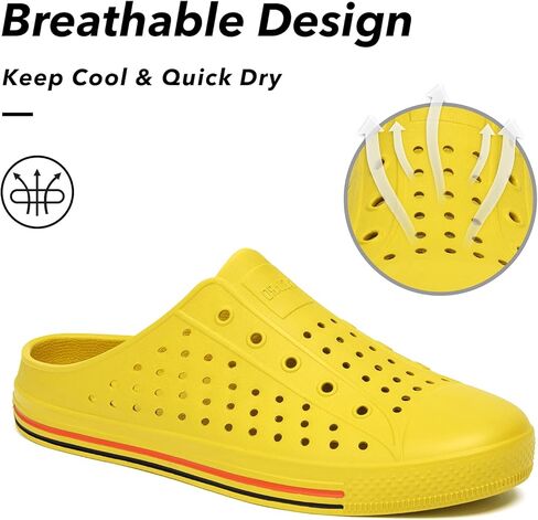 SAGUARO Women's Men's Garden Clogs Shoes Casual Slippers Unisex Quick Drying Sandals Summer Anti-Skid Beach Shoes in Kuwait