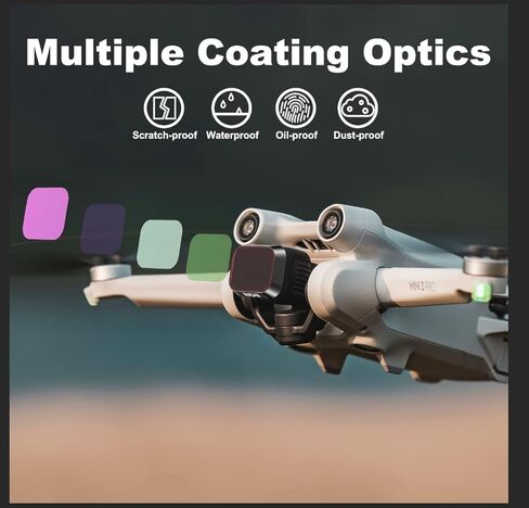 مجموعات مرشحات Artman ND لـ DJI Mini 3 / Mini 3 Pro، 6 عبوات CPL UV ND8 ND16 ND32 ND64 ملحقات مرشحات (إصدار إطار من سبائك الألومنيوم) in Kuwait