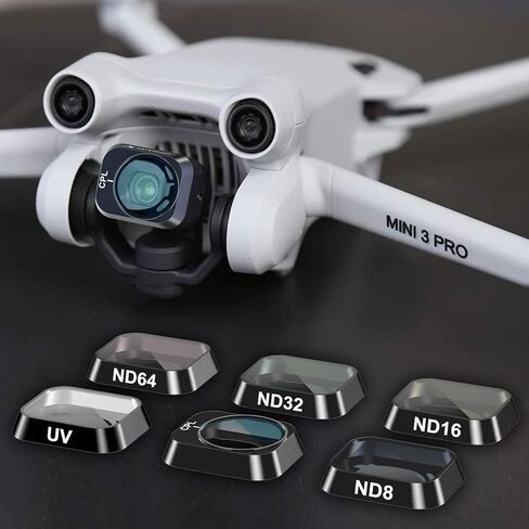 مجموعات مرشحات Artman ND لـ DJI Mini 3 / Mini 3 Pro، 6 عبوات CPL UV ND8 ND16 ND32 ND64 ملحقات مرشحات (إصدار إطار من سبائك الألومنيوم) in Kuwait