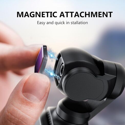 TOMAT Pocket 3 ND Filters Set for DJI Osmo Pocket 3 Creator Combo Accessories,Magnetic 6 Pack Pocket 3 Filters CPL/UV/ND8/ND16/ND32/ ND64 1.5 g-Aluminum Version in Saudi Arabia