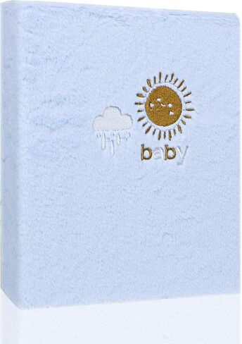 Holoary Baby Photo Album 4x 6 200 Photos, Newborn Baby Keepsake Gifts for Baby Boy/Girl and New Parents, Plush Cover Baby Photo Albums(Blue) in Saudi Arabia