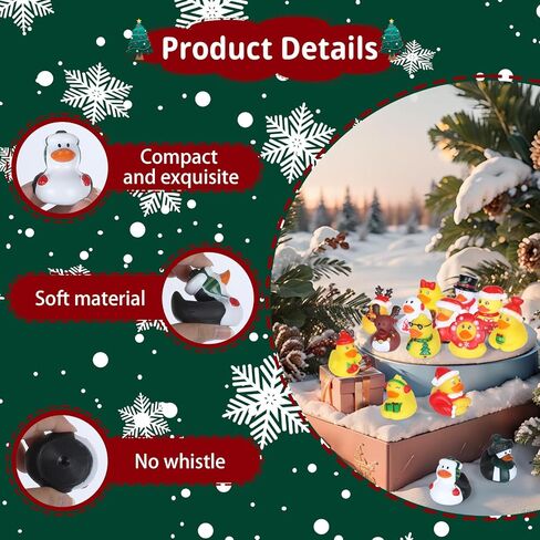 Christmas Ducks Advent Calendar 2024, 24 Rubber Ducks for Boys Girls Kids and Toddlers, Christmas Countdown Party Favor Gifts in Saudi Arabia