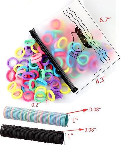 200 Pack Hair Ties BEoffer Baby Toddlers Girls Elastics Hair Bands No Damage Multicolor Colorful Small Rubber Bands Ponytail Pigtails Holders Not Harm to Hair (Macaron) in Saudi Arabia